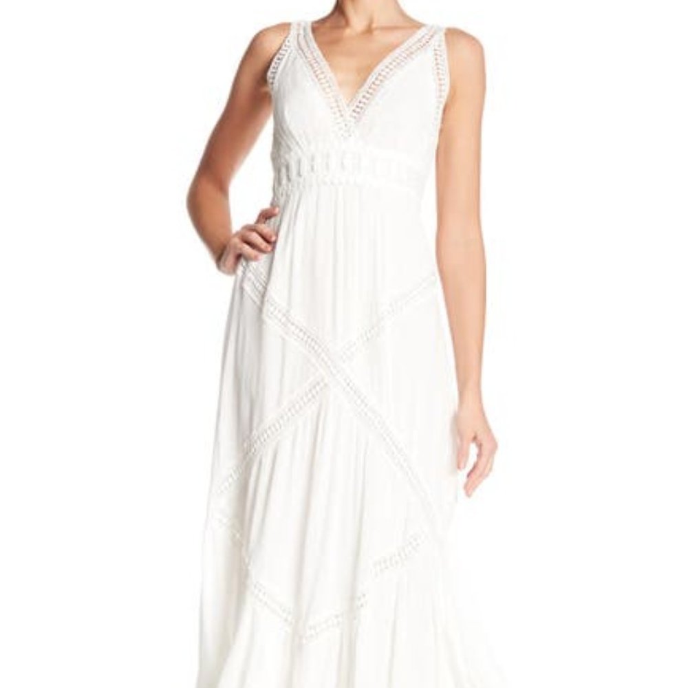 Max Studio Crochet Lace Maxi Dress NWT